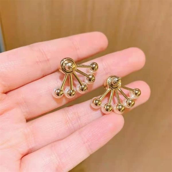 

new pearl sector earrings earrings, Golden;silver