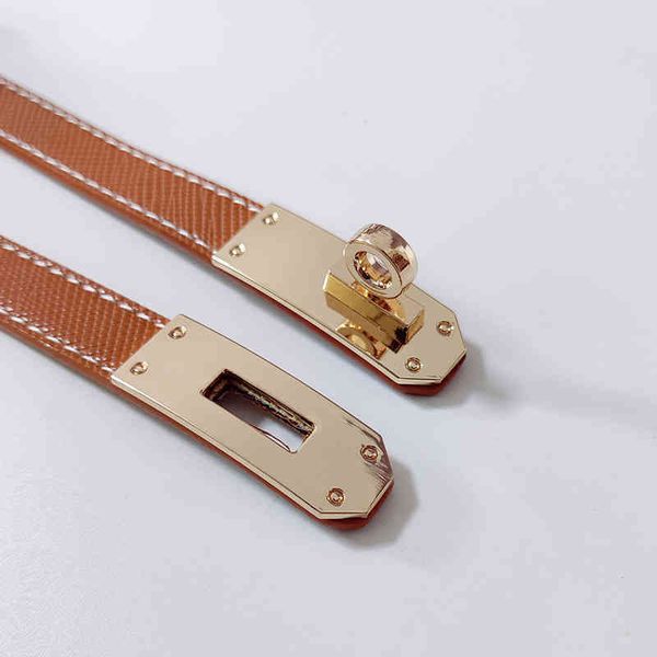 

waistbands belts thin belt women's skirt, coat, sweater, suit, versatile waist, simple gold buckle, kelly's hbelt, Black;brown