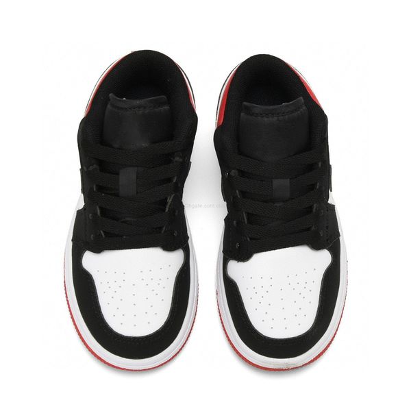 

new kids 1 low black toe 553558-116 children basketball red white black sneakers size us 7.5c-5y eub size 24-37 ch59