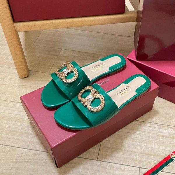 

luxury brand sandals designer slippers slides floral brocade genuine leather flip flops women shoes sandal 06, Black