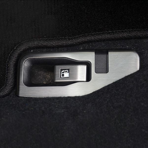 

car fuel tank button panel cover sticker stainless steel protective for subaru forester sj 13-18 outback bs bt 10-20 accessories