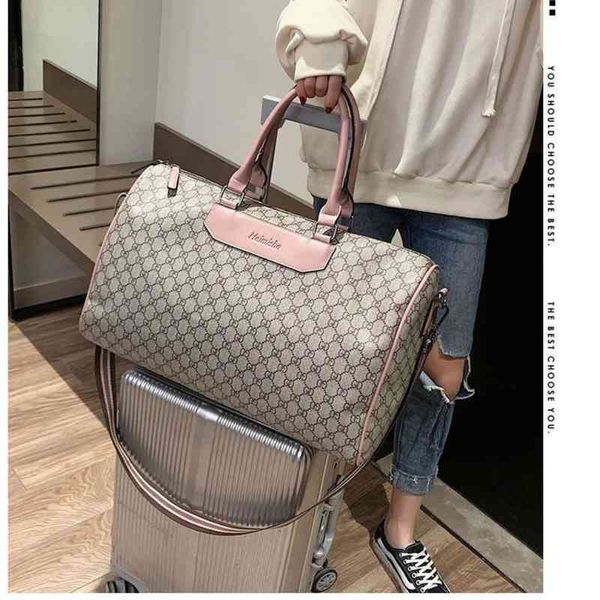 

2022 factory wholesale new buy small short distance women's net red large capacity portable korean version men's travel luggage ba
