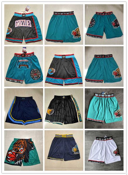 

memphis''grizzlies''men throwback basketball shorts pocket, Black