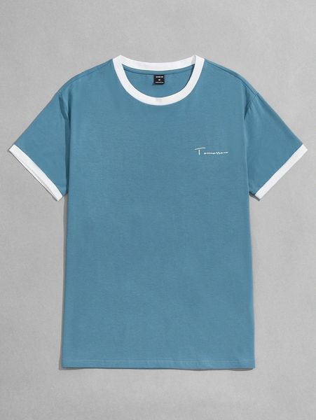 

men letter graphic ringer tee a4wr#, White;black