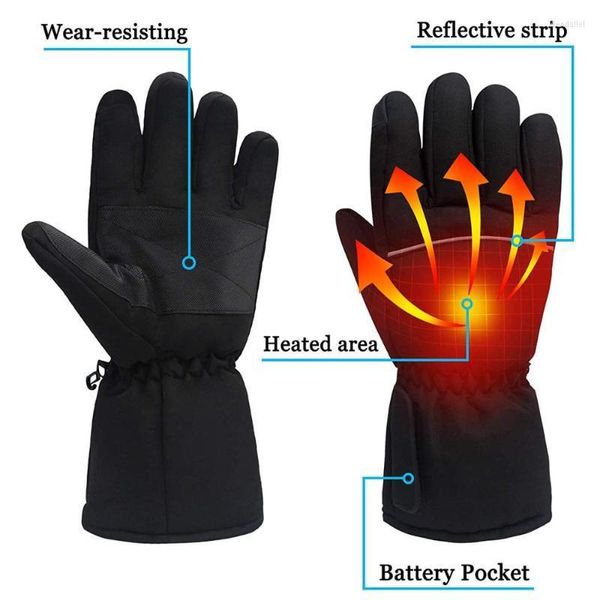 Berets elektrisch beheizte Handschuhe mit Batteriekasten, Vollfinger-Handschuh zum Skifahren, Wandern, Klettern, Fahren. Berets Wend22