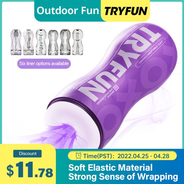 

tryfun strong air sucking male masturbator automatic vacuum toys deep throat erotic oral blowjob cup for men