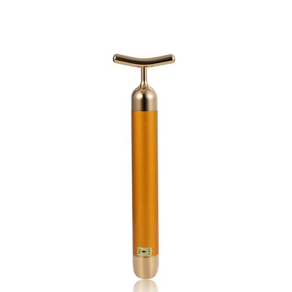 

u shape head massage item 7200 times per minute vibration facial massage bar 24k gold plated electric skin tighten tool waterpoof design fac