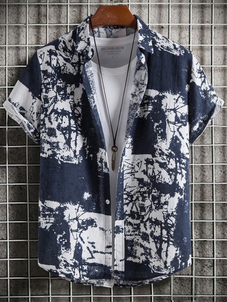 

men graphic print shirt without tee e9y7#, White;black