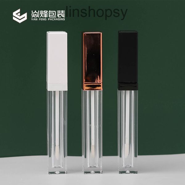 

factory outlet lipstick tube rose gold lip glaze 5ml square lip gloss diy brush head mouth red air sub bottling packaging material