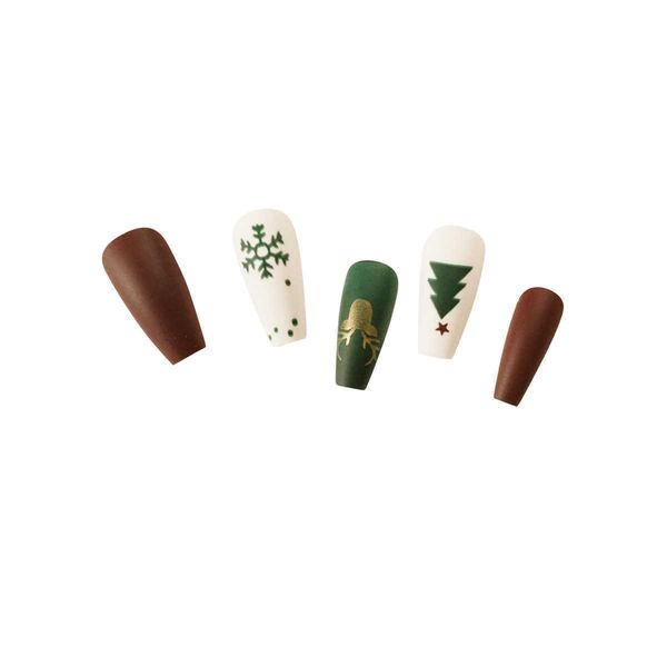 

fake nail press on christmas wear products collection patch factory sales, Red;gold