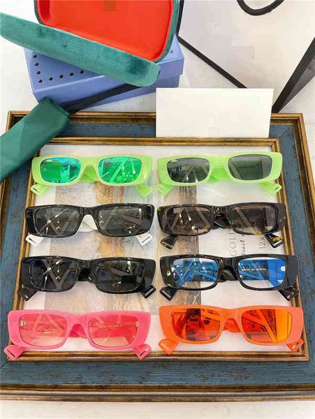 

sunglasses rectangular ins super street pography essential net red same gg0516s women's fashion, White;black