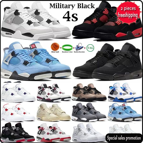 

4 basketball shoes for men women jumpman jordens 4s retro military black cat sail red thunder white oreo cactus jack dark blue mocha