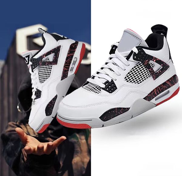 

shoeking77shoekingjumpman 4s basketball shoes mens womens desert moss taupe haze white oreo blackcat raging sail fire red trainers sneakers