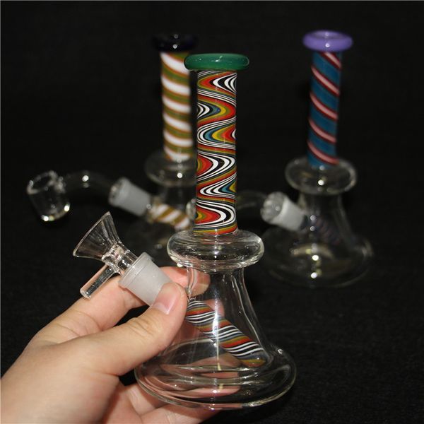 Pipa ad acqua in vetro colorato Pipa da fumo Bong Oil Rigs Narghilè Dab Rig Dry Herb Vap bong Accessori per fumatori nettare di cenere