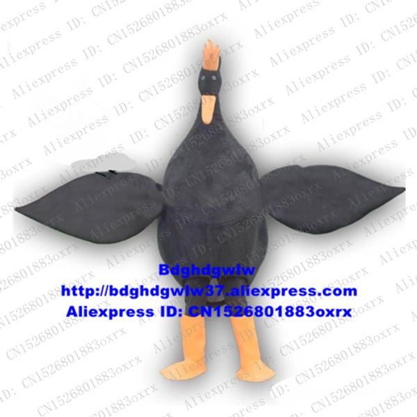 Mascote boneca traje preto cisne cygnus ganso gansos mascote traje adulto cartoon personagem outfit empresa celebração produtos competitivos zx2