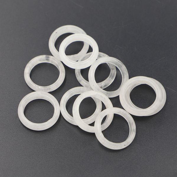 

men 6mm band white quartz crystal stone rings trendy reiki wedding girls fashion party jewelry, Silver