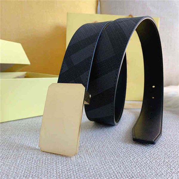 

men's leather twill simple letter buckle belt 220823, Black;brown