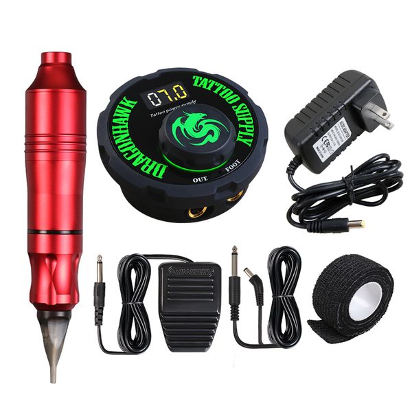 Tattoo Permanent Make-up Set Rotary Pen Maschine Tattoo Kits Mini Power Pedal Tattoo Studio Sortiment 220418