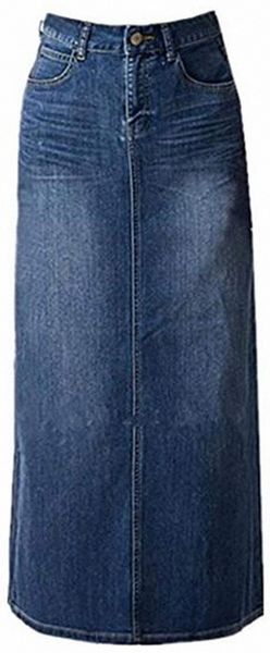 

maxi pencil jean skirt- high waisted a-line long denim skirts for ladies- blue jean skirt u3uj#, White;black
