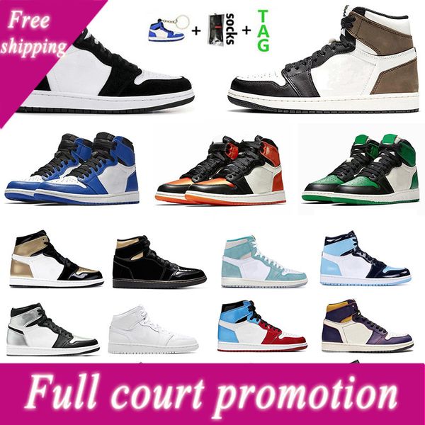 

2022 jumpman low 1 1s high-basketball shoes blue og black toe court purple sp men's and women's sneakers 36-46 euros