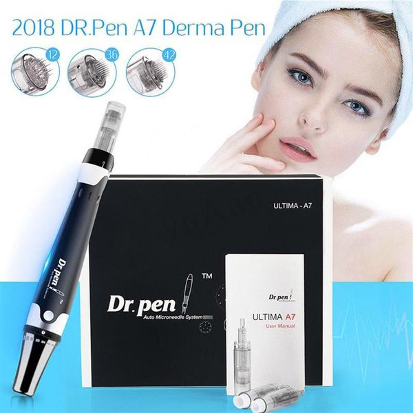 

wired dr pen derma pen ultima a7 auto microneedle system anti-aging microneedling mesotherapy roller electric derma dr pen stamp 232t