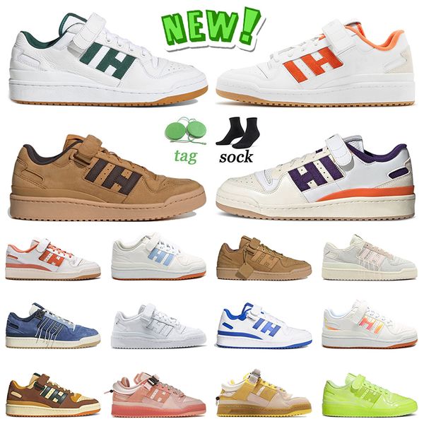 

new arrival forum low running shoes designer mens women true orange wheat suns white hazy copper bright blue royal bad bunny pink easter egg, White;red