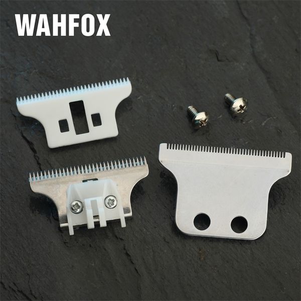 Wahfox Pro Barber Trimmer Detalhador lâminas para 8081 Profissional Cabelador de cabelo Aço de substituição e cortador de cerâmica T lâmina 220712