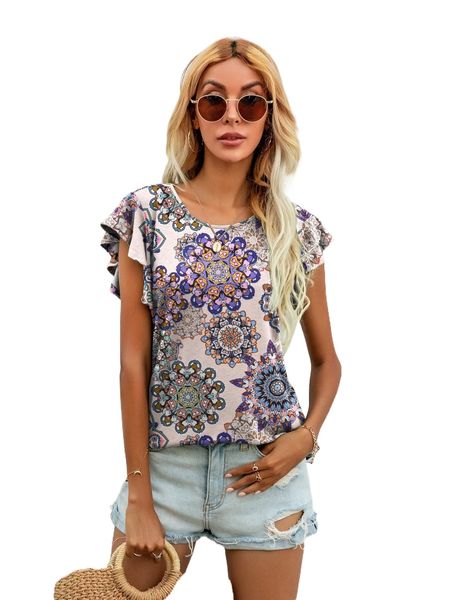 

dearcase butterfly sleeve floral w86q#, White