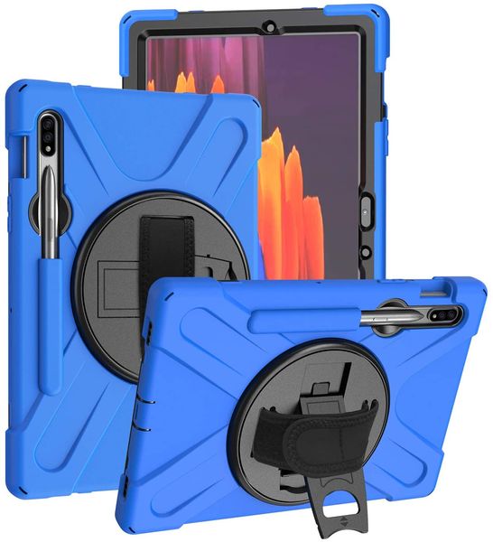 Casos de tablets para Samsung Tab S7 Fe 12.4 T730 Com kickstand rotativo e sem suporte de lápis Design Anti-Drop à prova de ombro à prova de ombro de ombro