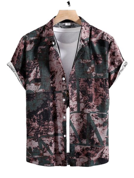 

men random tie dye shirt without tee r9tz#, White;black