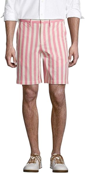 

men's 9" traditional fit knockabout chino madras shorts r6az#, White;black