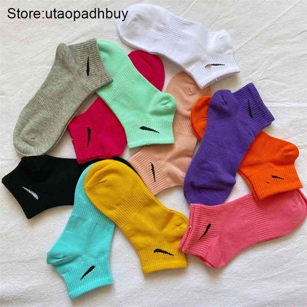 

men's fashion classic socks hook brand designer women's leisure lovers' short tube sportsocks luxury women men breathable ver, Black;white
