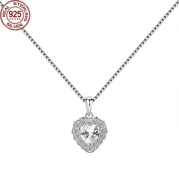 

s925 sterling silver love pendant female jewelry fashion korean heart-shaped zi