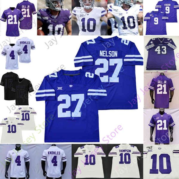 

kansas state wildcats ksu footbal jersey ncaa college skylar thompson darren sproles phillip brooks green vaughn will howard jaren lewis, Black