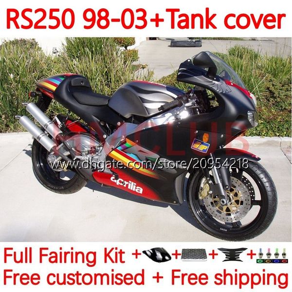 Fairings +Aprilia RSV250RR RS-250 RSV250 RS RSV 250 RSV-250 98-03 159NO.14 RS250 RR 1998 1999 2000 2001 2002 2003 RS250R 98 99 00 01 02 03 Bodys Mat Siyah