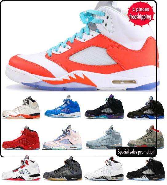 

jumpman racer blue 5 5s basketball shoes mens sail white stealth black cement metallic alternate grape bluebird raging bull red green bean