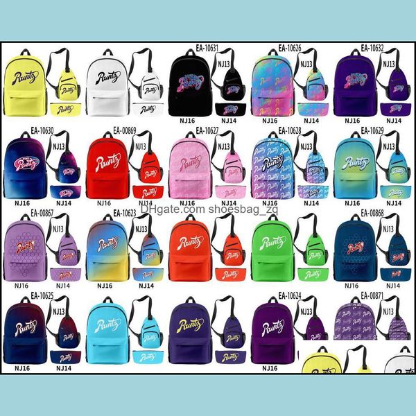 

school bags bags lage accessories runtz 3d 3pcs/set girls rucksack maroon purple yellow brown oxford outdoor backpack royal backpacks gir