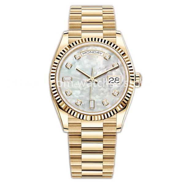 

watchsc- 41mm automatic watch with box mens womens stainless steel waterproof luminous high-quality design sport watches, Slivery;brown