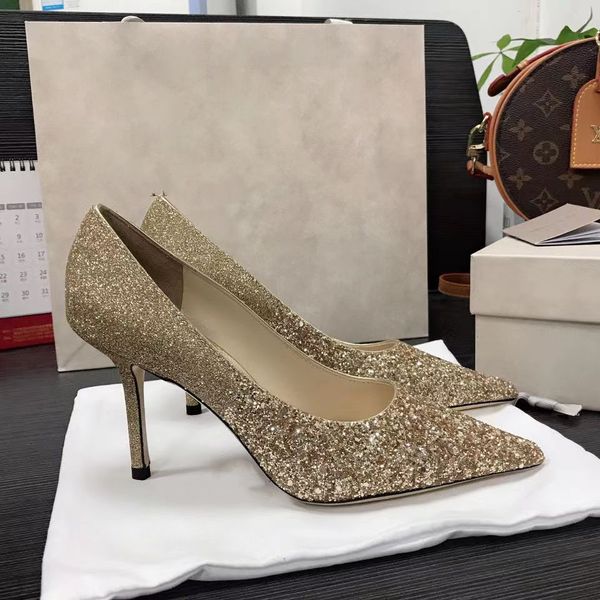 

classic fashion women's high 6.5cm 8.5cm heel dress shoes party lysine stone beads pointy toe women luxury designer mar, Black