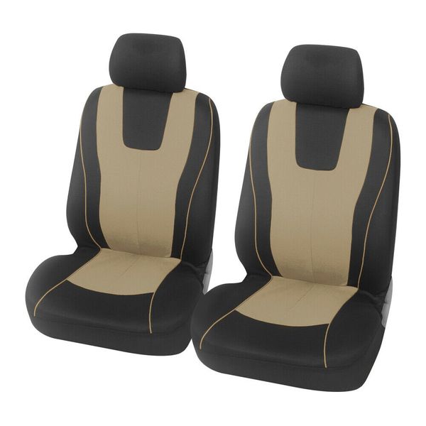 

9pcs black/beige car seat covers fit for 5 seaters auto protectors accessories