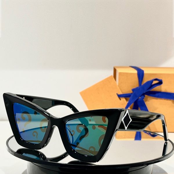 

locs sunglasses latest milan catwalk style mens ladies famous brand z2613 cat eye frame temple band vacation travel uv protection 96xr, White;black
