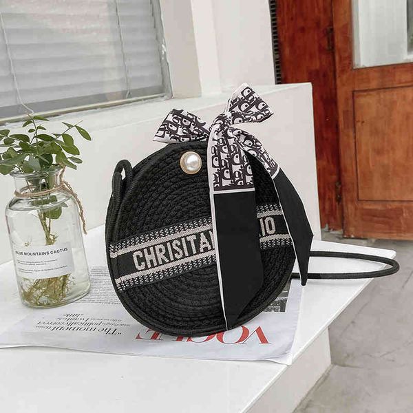 

fashion bag 70% off factory clearance super net red straw woven bucket women's summer ins popular canvas letter single shoulder diagona