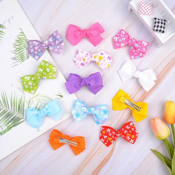 

broken flower solid color hairpin lovely princess bow side clip small fresh cloth set hairpin 447, Slivery;white