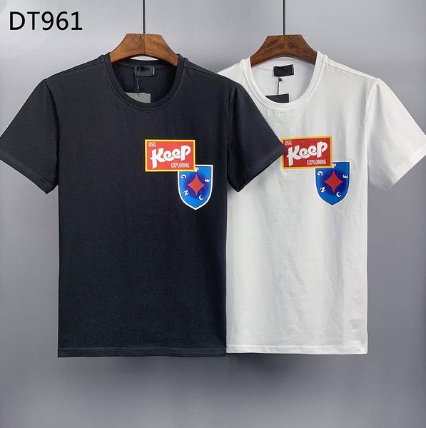 

dsq icon gyb men's t-shirts designer print letter men tees paris cotton polos man women clothing fashion brand dsq uared2 t shirt dt96, White;black
