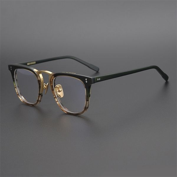 

shop eyeglasses onlines zhongjin titanium beam personality big face full box plate tide myopia glasses frame can be matched to show thin, White;black