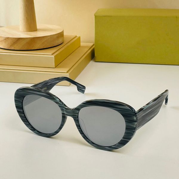 Vintage braun schattierte ovale Sonnenbrille Maske 4298 dicker Rahmen Fashion Catwalk Brillen Oculos De Sol Damen Spiegel kleine Sonnenbrille Modemarke Designer mit Box