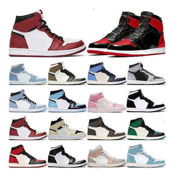 

2022 mens basketball shoes shoe 1s womens hyper royal shadow 2.0 university blue bred patent dark mocha turbo green men trainer sport sneake