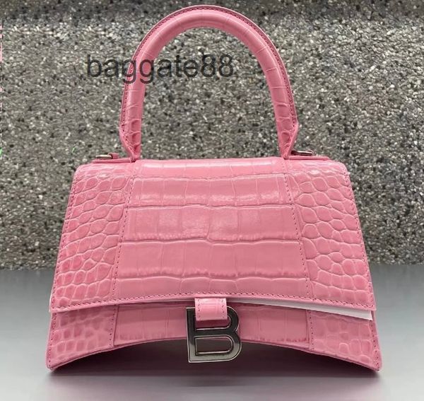 

home 2022 designer bags balencaigas's b bag female leather hourglass crocodile pattern portable one shoulder messenger m2u0