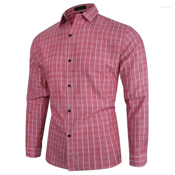 Camicie eleganti da uomo Camicia a maniche lunghe Uomo Donna 2022 Abiti stampati scozzesi casual di alta qualità Camicetta da lavoro Tops Uomo Vere22