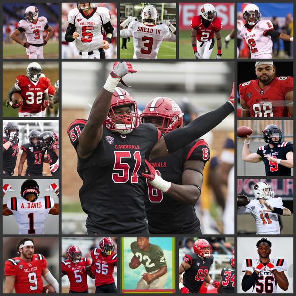 

ncaa custom ball state cardinal football jersey 12 jayshon jackson 62 curtis blackwell 44 drayton charlton-perrin 34 brayden evans 90 joshua, Black